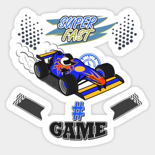 F1 Racing design Blue Sticker